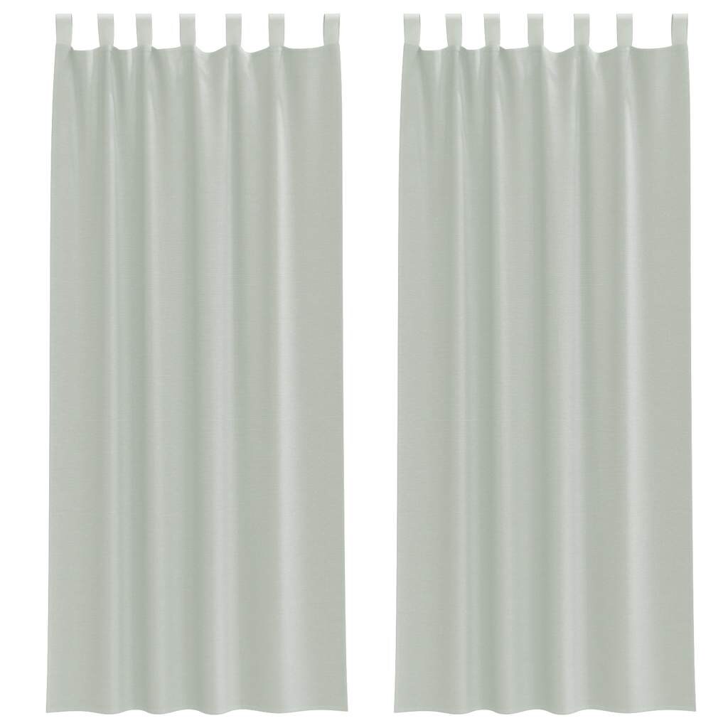 vidaXL Voile Vorhänge mit Schlaufen 2 Stk. Hellgrau 140x260 cm