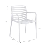 thumbnail of METRO PROFESSIONAL Cadeira de exterior empilhável Elaria, com braços, plástico, branco
