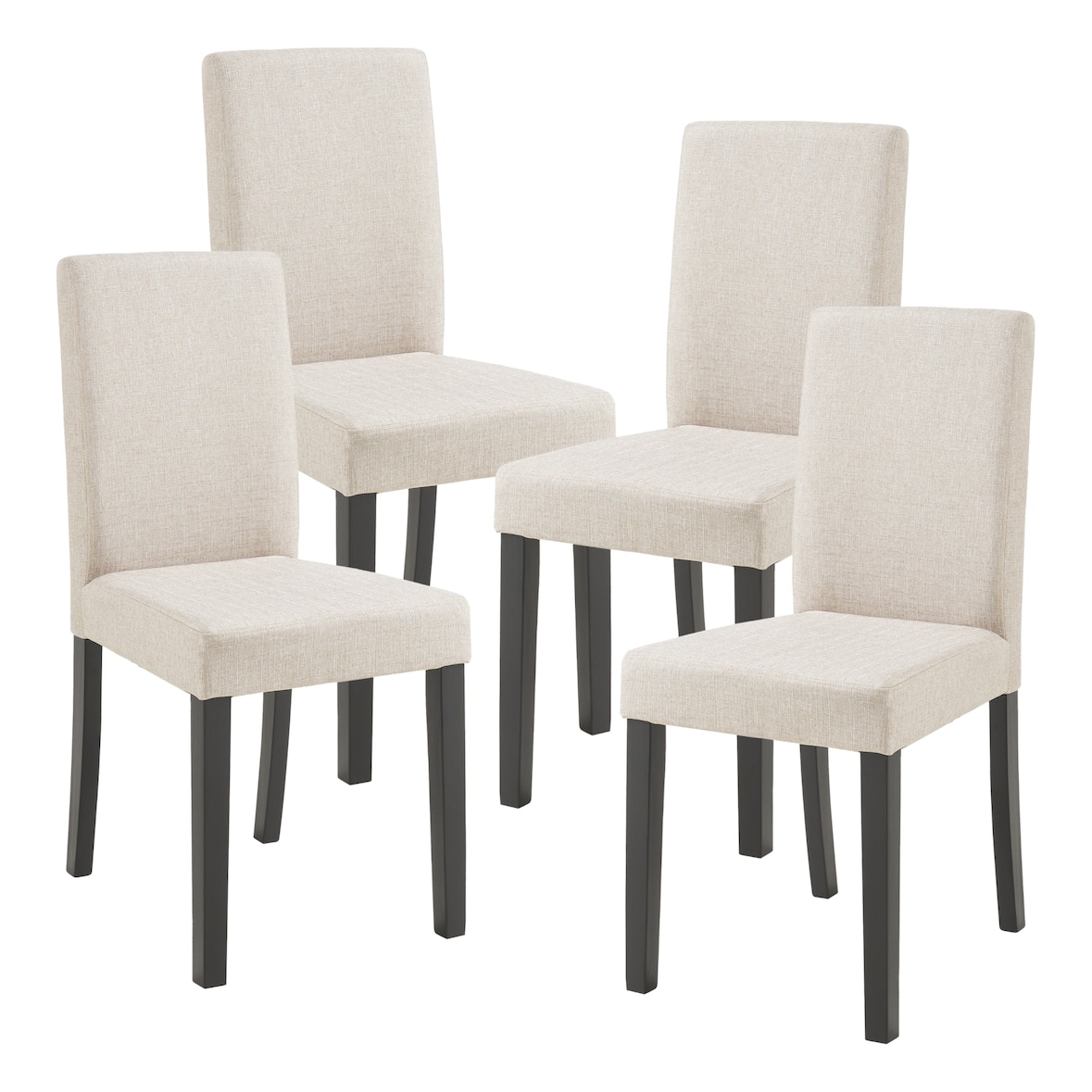 Helloshop26 - 4er-Set Esszimmerstühle 89 x 43 x 54 cm modernes Design robust beige 03_0009828