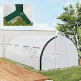 thumbnail of Outsunny Serra a Tunnel 6x3m con 2 Ingressi e 8 Finestre Bianco Verde