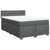 thumbnail of vidaXL Boxspringbett mit Matratze Dunkelgrau 140x190 cm Stoff