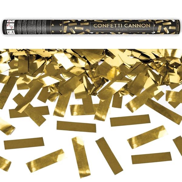 Konfettikanone, gold, 60cm