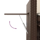 thumbnail of vidaXL Gartenbank Verstellbar mit Kissen Braun Poly Rattan
