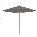thumbnail of vidaXL Parasol met houten paal 300 cm antraciet
