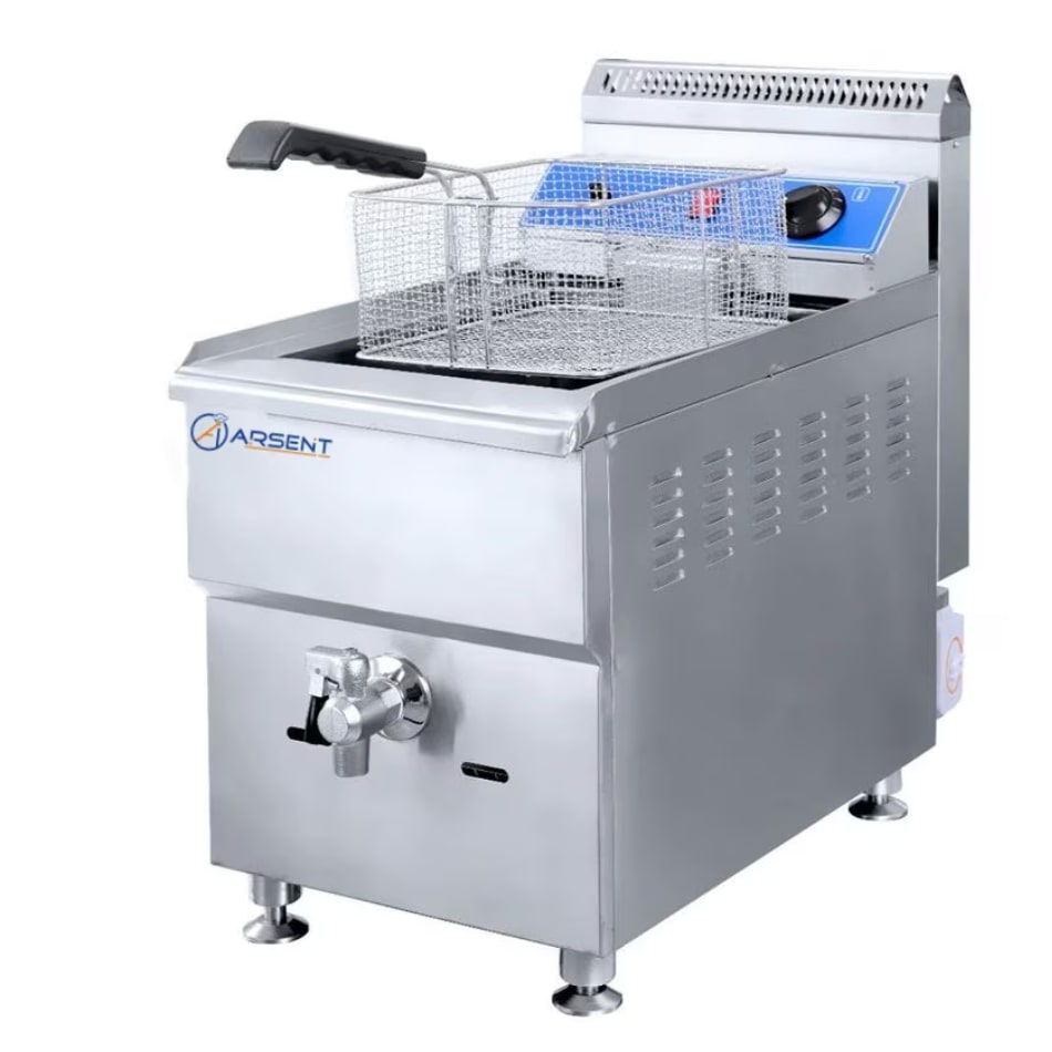 Arsent – Gasfriteuse met kraan 17 Liter 340 x 670 x 650 mm met E.G.O thermostaat