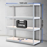 thumbnail of Estantes de arrumação 160x60x180 cm branco