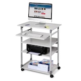 thumbnail of Durable, Pc Workstation System 75 VH, con ruote, 5 ripiani, 75 x 53,4 x 95/125 cm, grigio