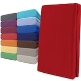 thumbnail of Spannbettlaken Jersey 100% Baumwolle 140-160x200 cm Rot