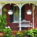 thumbnail of Relaxdays Blumenampel mit Wasserspeicher, 2er Set, HxD 67x28,5 cm, außen & innen, hängender Blumentopf, Kunststoff, weiß