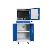 thumbnail of PROREGAL Industrie-PC-Schrank BEAR auf Rollen | HxBxT 170x68x60cm | Grau-Blau