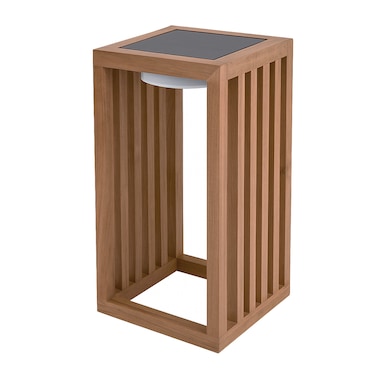 Lumisky Linterna solar a batería CHENNAI H30CM Madera Madera