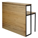 thumbnail of Mostrador iCub con mesa 60x120x110cm Negro en madera maciza de pino acabado vintage estilo industrial Box Furniture
