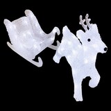 thumbnail of Acryl Rentier Schlitten 80 LED Weihnachtsbeleuchtung Außenbeleuchtung