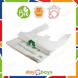 thumbnail of DayBays 100 Stk. Hemdchentragetaschen 50 my 25+12x45 cm HDPE weiß geblockt, reissfest