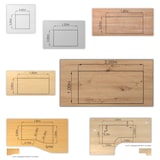 thumbnail of bümö Tischplatte 180x80 cm in grau, Schreibtischplatte aus Holz, Holzplatte, Spanplatte kratzfest beschichtet, ABS-Kante, 120 kg Tragkraft für DIY