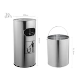 thumbnail of aro Cendrier sur pied  - avec poubelle, acier inoxydable, Ø env. 29,5 cm