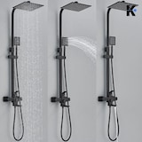 thumbnail of LANA | Conjunto de chuveiro de chuva de aço inoxidável preto fosco premium | Torneiras de design sistema de chuveiro | completa com chuveiro de mão