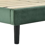 thumbnail of Merax Polsterbett Einzelbett 90x200 aus Samt & Holz & Metall mit Lattenrost & Kopfteil für Schlafzimmer Grün