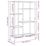 thumbnail of vidaXL Bücherregal 80x30x120 cm Stahl und Holzwerkstoff