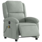 thumbnail of vidaXL Massagesessel Elektrisch Hellgrau Samt