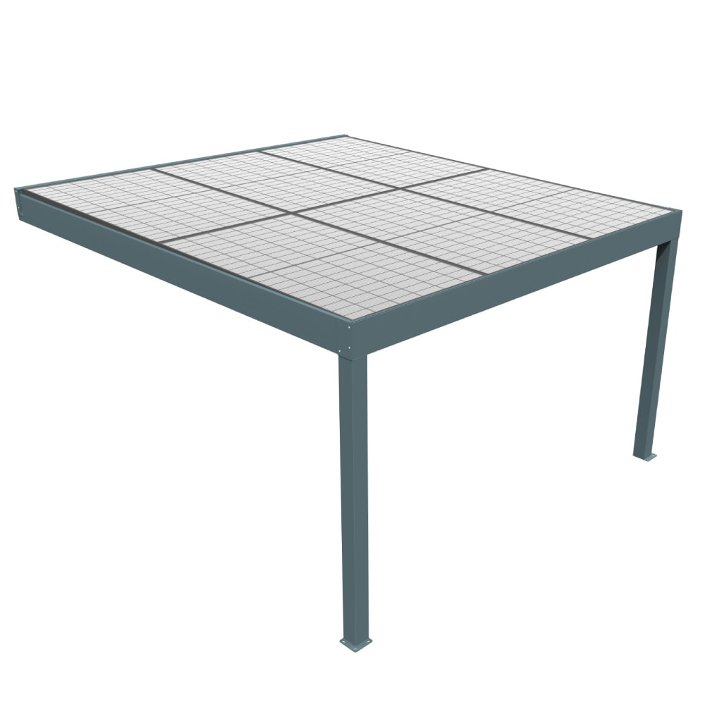 Pergola solaire Santa 3,49x3,537M 2400W Intersun, Gris Anthracite, aluminium