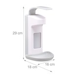 thumbnail of Relaxdays Desinfektionsspender, mit Tropfschale, Hygiene Wandspender Händedesinfektion, Armhebelspender für 500 ml, weiß