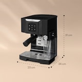 thumbnail of BellaVita Kaffeemaschine 3-in-1 1450 W 20 Bar Milchschäumer Schwarz-Metallic