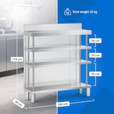 thumbnail of Royal Catering - Meuble bar comptoir - inox - 100 x 30 x 115 cm - Royal Catering