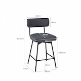 thumbnail of COSTWAY Juego de 2 taburetes giratorios, taburetes acolchados con respaldo y reposapiés