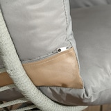 thumbnail of Outsunny silla colgante huevo con soporte columpio jardín exterior con cesta plegable cojín y reposacabezas para interior exterior carga 120 kg gris