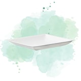 thumbnail of FHC - 100Pcs - Assiette carrée blanche en pulpe - 90x90mm