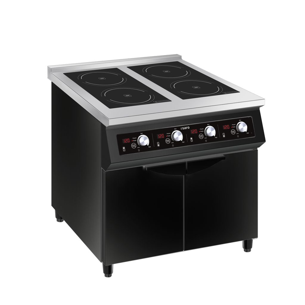 SARO Induktionsherd mit 4 Feldern Modell NIKOS, 800 x 700 x 830 mm