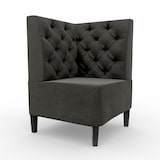 thumbnail of Gastro Eckbank Paris | 64x64 cm | Samtstoff in Anthrazit | Chesterfield