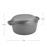 thumbnail of TAINO Dutch Oven 6L Gusseisen Deckel Ø 25cm Allzweck-Kochtopf Schmortopf Dopf
