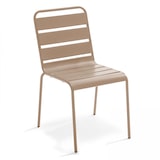thumbnail of Set aus Gartentisch und 8 Stühlen aus Metall in Taupe