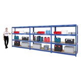 thumbnail of PROREGAL Mega Deal 3x Étagère charge lourde DINO | HxLxP 180x160x60cm | 600kg par niveau | Bleu | Lot d'étagères robustes de Garage, Atelier