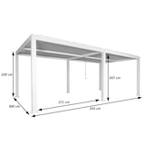 thumbnail of Pergola HWC-L46, Gartenpavillon Lamellen-Pavillon, 10cm-Aluminium-Gestell, Regenrinne sturmfest, 3x6m ~ anthrazit