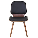 thumbnail of Set van 6 eetkamerstoelen HWC-B16, hout gebogen hout retro design walnoot look ~ kunstleer zwart