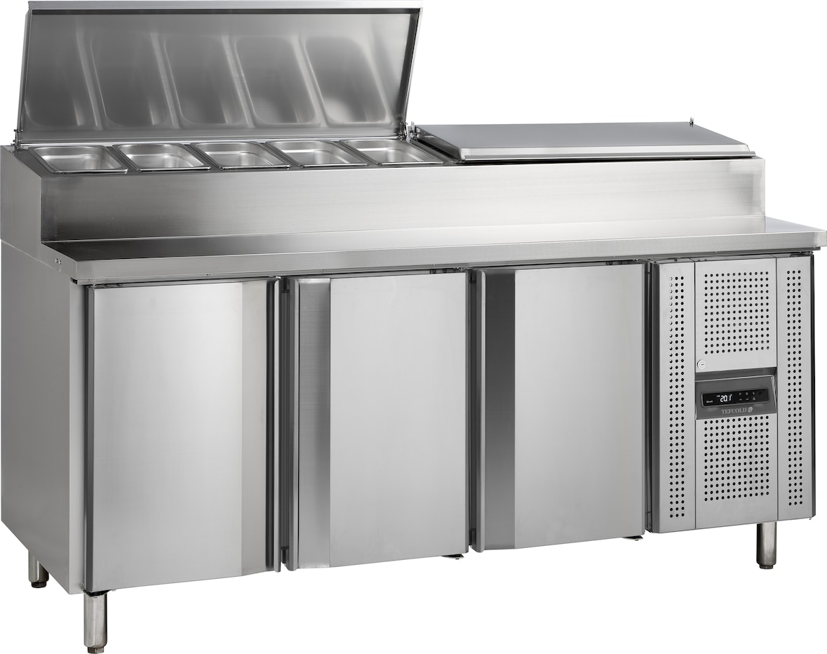 TEFCOLD Sandwich-Zubereitungstheke, GN 1/1 SS7300 429l SS 304