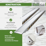 thumbnail of TRUTZHOLM 2 x Schwerlastrampen 265 cm 3300kg/Paar Alu 35 cm Breite geriffelt Rampen Verladerampen