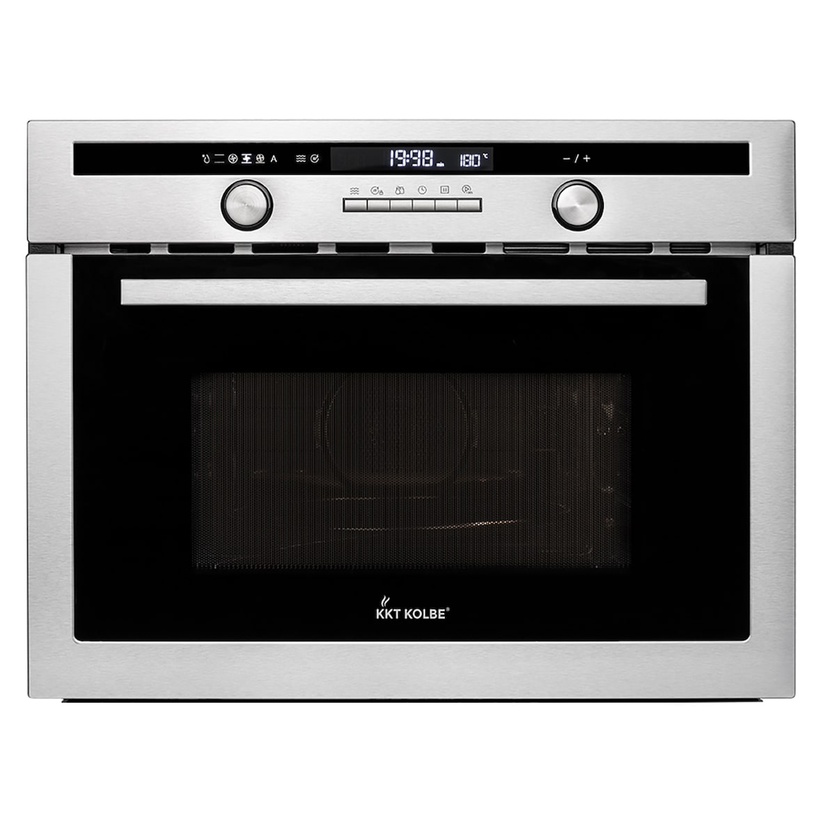Einbau-Mikrowellenherd 60cm 44 l Edelstahl Glas LED-Display 11 Programme Timer