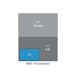 thumbnail of GN deksel RVS met lepeluitsparing 1/4 | O.a. voor GM312, GM313, K818