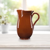 thumbnail of 1L Tonkrug rot-braun glasiert Wein-Krug rustikal antike Kanne für Sangria