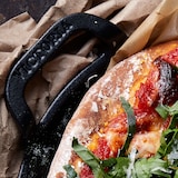 thumbnail of Victoria Grillplatte Gusseisen für Pizza, Pfanne 25cm mit Griffen, Induktion, Feuer, Ofen, VIC-31800, Schwarz