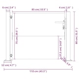 thumbnail of vidaXL Poort 105x80 cm cortenstaal