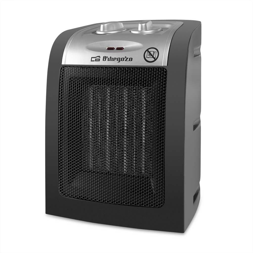 Orbegozo calefactor cerámico CR 5017, control ajustable de temperatura, posición aire fresco (ventilador), controles giratorios, 1500 W