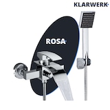 thumbnail of "ROSA" | Rubinetto per vasca a cascata doccia cromata| in acciaio inox con doccetta e supporto Set completo termostato vasca con rubinetto miscelatore