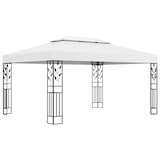 thumbnail of vidaXL Pavillon mit Doppeldach & LED-Lichterkette 3x4 m Weiß