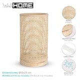 thumbnail of WellHome - Tischlampe mit Bambusschirm Ø13x23cm