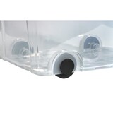 thumbnail of 2 Stück Aufbewahrungsbox transparent 100 Liter mit Deckel und Klickverschluss 690 x 515 x 420 mm inkl. Rollen